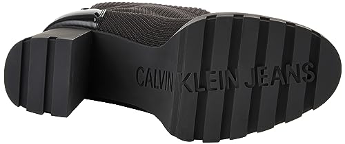 Calvin Klein Calcetín de Punto con Plataforma Wn, Bota Media Mujer, Triple Negro, 40 EU
