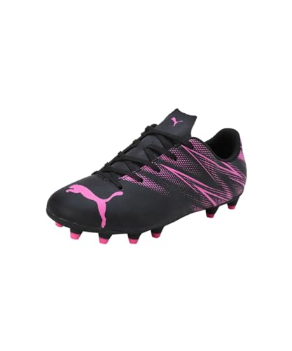 Puma Unisex Youth Attacanto Fg/Ag Jr Soccer Shoes, Puma Black-Poison Pink, 31 EU