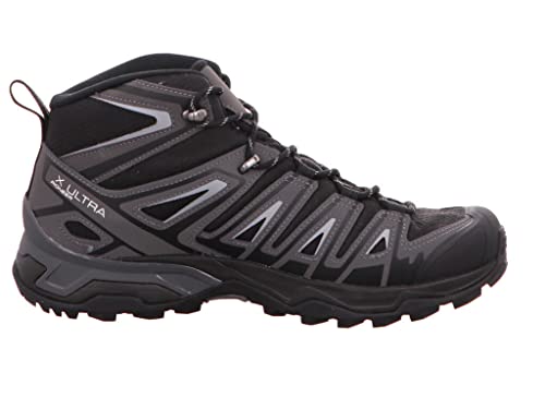 Salomon X Ultra Pioneer Mid Gore-Tex Zapatillas Impermeables de Senderismo para Hombre, Cualquier clima, Sujeción del pie segura, Estabilidad y amortiguación, Black, 43 1/3