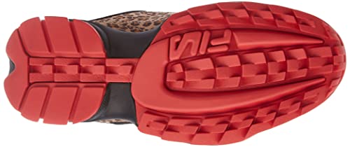FILA Disruptor A WMN, Zapatillas Mujer, Black/Leopard Red, 36 EU