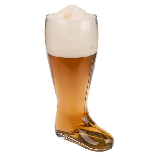 OOTB XXL de vidrio de cerveza botas, para aprox. 2 litros, cristal, transparente, 23.4 x 17.4 x 37.5 cm