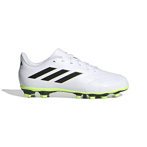 adidas Copa Pure.4 FxG J, Football Shoes (Firm Ground), FTWR White/Core Black/Lucid Lemon, 32 EU