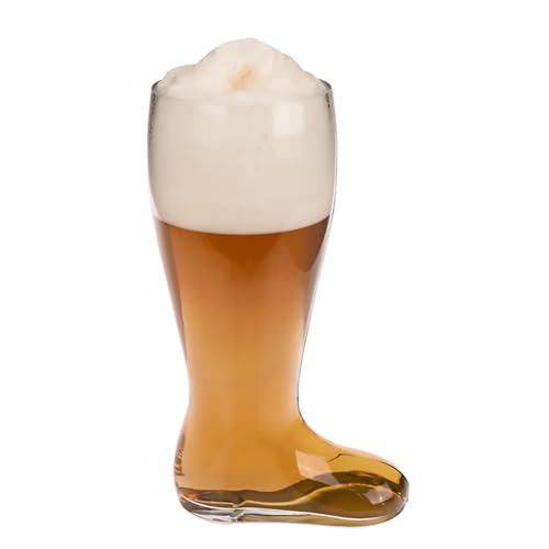 OOTB XXL de vidrio de cerveza botas, para aprox. 2 litros, cristal, transparente, 23.4 x 17.4 x 37.5 cm