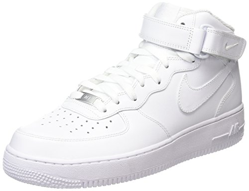 Nike Air Force 1 '07 Mid, Zapatillas Altas Mujer, Blanco (White/White 100), 38 EU