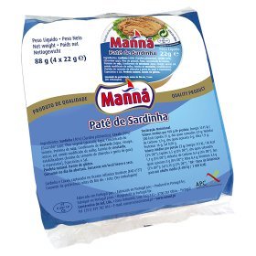 Manna - Paté de Sardina 88gr (4x22gr) Pack 12 ud