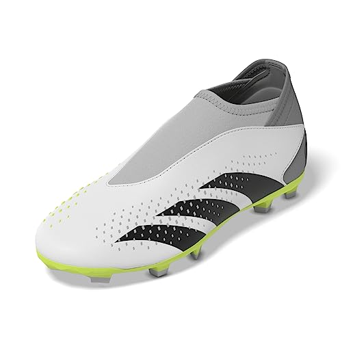 adidas Predator Accuracy.3 Ll FG J, Football Shoes (Firm Ground), Blanco (FTWR White/Core Black/Lucid Lemon), 33.5 EU