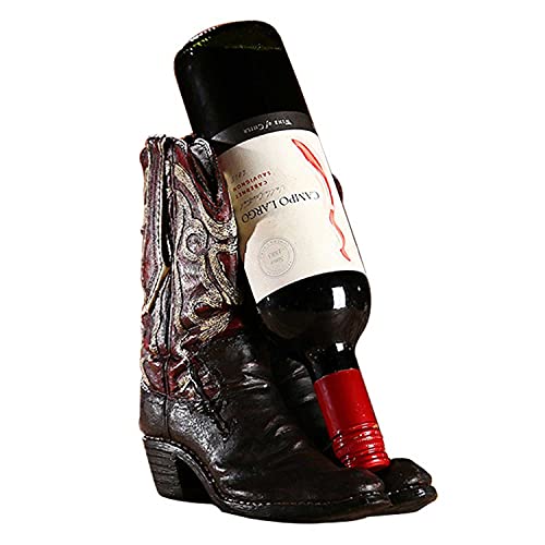 BANNESE Botelleros Vino Vintage Botas De Vaquero Estantería De Botellas De Vino Soporte De Exhibición Creativo Estante De Vino, para Hogar Y Oficinas Decoración del Hogar