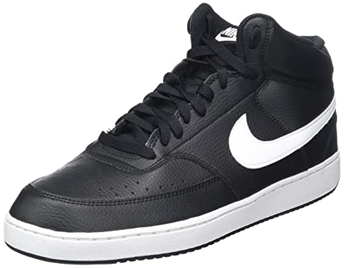 Nike Court Vision Mid Next Nature, Zapatillas de Gimnasia Hombre, Black White Black, 45 EU