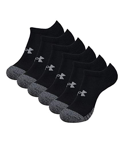 Under Armour HeatGear No Show - Calcetines cortos unisex (6 pares) negro 42-47