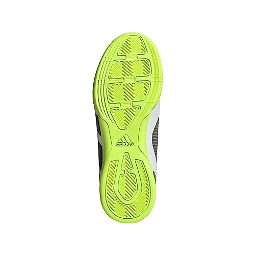 adidas Predator Accuracy.4 In Sala J, Football Shoes (Indoor), FTWR White/Core Black/Lucid Lemon, 33 EU