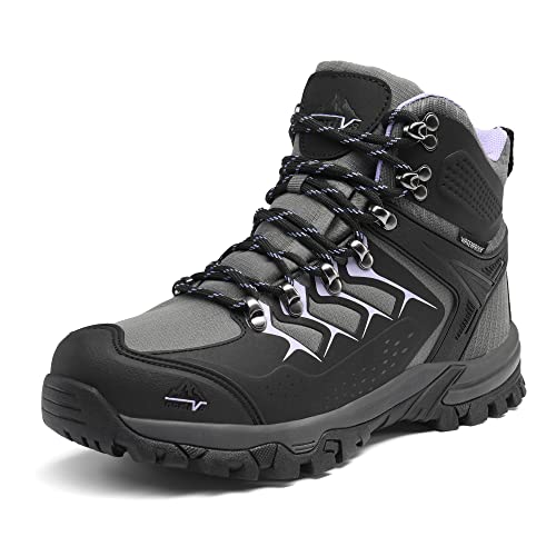NORTIV8 Botas Trekking Mujer Zapatos de Montaña Zapatillas de Senderismo Impermeables para Mujer al Aire Libre Negro SNHB2211W-E Talla 39 (EUR)