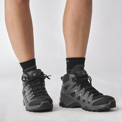Salomon X Braze Mid Gore-Tex Zapatillas Impermeables de Senderismo para Mujer, Básicos para el senderismo, Diseño deportivo, Uso versátil, Black, 39 1/3