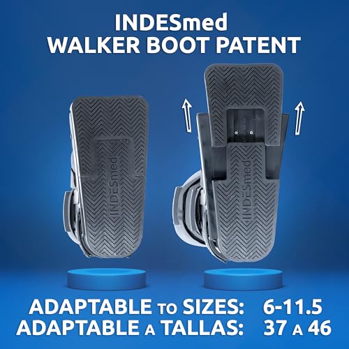 INDESmed Bota Ortopédica Walker, 2 botas en una (bota corta + bota larga), única en el mundo ajustable a todas las tallas y anchos del pie, premiada internacionalmente, extra-transpirable